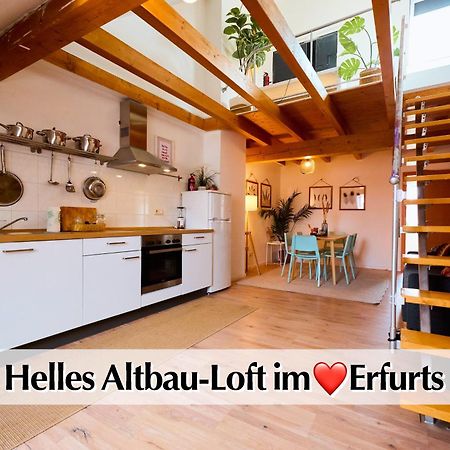 Helle 72Qm Maisonette Wohnung Im Herzen Erfurts Mit Kingsize Bett, Smart-Tv, Etc Esterno foto