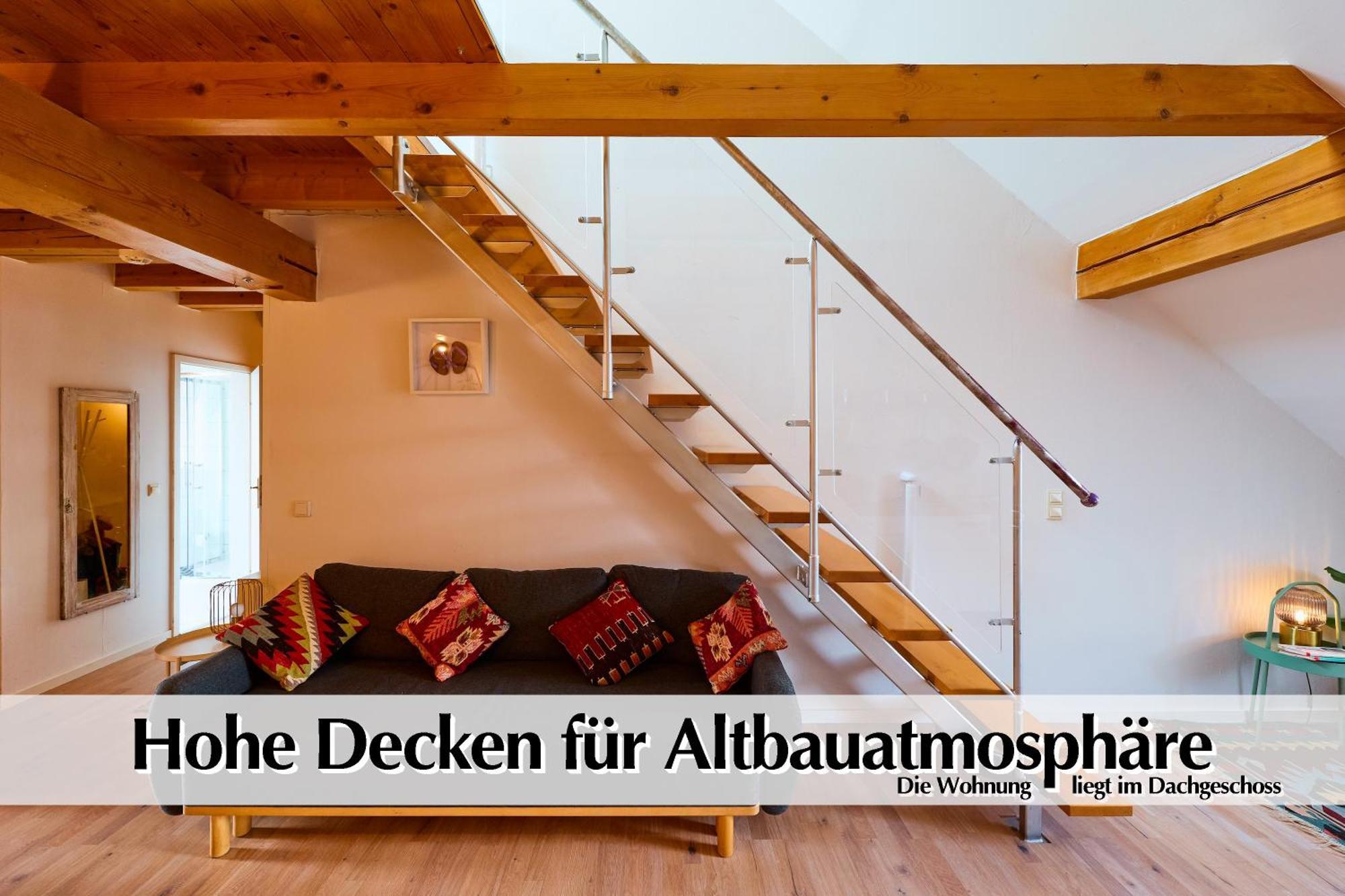 Helle 72Qm Maisonette Wohnung Im Herzen Erfurts Mit Kingsize Bett, Smart-Tv, Etc Esterno foto